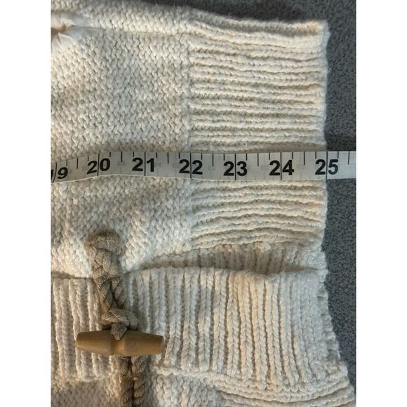 J Crew | XXS | Fisherman Toggle Knit Cardigan Sweater cream rope wood cotton - Picture 4 of 9